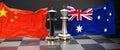 China Australia summit, fight or a stand off between those two countries that aims at solving political issues, symbolized by a