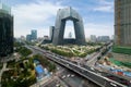 China Beijing City. China Central Television CCTV building is