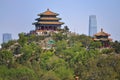China Beijing cityscape-Jingshan Park Royalty Free Stock Photo