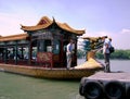 China, Beijing: Tourist boat in the form of a dragon