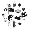 China black simple icons