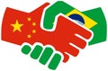 China - Brazil handshake