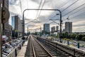 China Changchun city light rail landscape Royalty Free Stock Photo