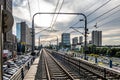 China Changchun city light rail landscape