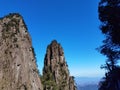 China Chenzhou Hunan Mangshan Guangdong Five Fingers Peak Mountain Wuzhifeng Blue Sky Royalty Free Stock Photo