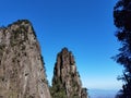 China Chenzhou Hunan Mangshan Guangdong Five Fingers Peak Mountain Wuzhifeng Blue Sky Royalty Free Stock Photo