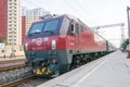 China Railways HXD3D electric locomotive in Zhuozhou Railway Station, Hebei, China.