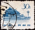 CHINA - CIRCA 1961: A stamp printed in China shows Gate of Heavenly Peace, Peking, circa 1961.