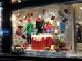 China clothes shop facade Christmas decorations