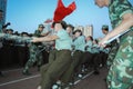 China college students military training activity 4