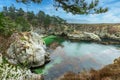 China Cove, Beach in Point Lobos State Natural Reserve, with rock and geological formations along the rugged Big Sur Royalty Free Stock Photo