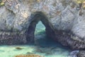 China Cove Rock Arch at Point Lobos State Natural near Carmel Royalty Free Stock Photo