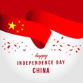 Happy China Independent Day Vector Template Design Illustration Royalty Free Stock Photo