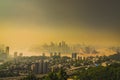 China downtown city skyline over the Yangtze River Royalty Free Stock Photo