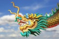 China dragon statue flying in the sky