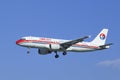 China Eastern Airbus 320-214, B-6009 landing in Beijing, China Royalty Free Stock Photo