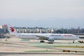 China Eastern plane taxiing in Los Angeles Airport, LAX