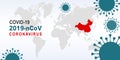 China epidemic coronavirus 2019-nCoV in Wuhan, Novel Coronavirus 2019-nCoV. Rapidly spreading coronavirus outbreak in the world