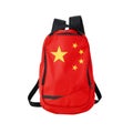 China flag backpack isolated on white