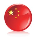 China Flag Button Royalty Free Stock Photo