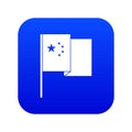 China flag icon digital blue Royalty Free Stock Photo