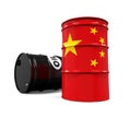 China Flag Oil Barrel Royalty Free Stock Photo