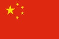 China flag with red and gold star