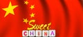 china flag,sweet china written text and beautiful background,Chinese sweet food,lovely china food,holiday