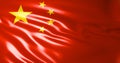 China flag. Waving flag of China 3d illustration. Beijing. 4K quality