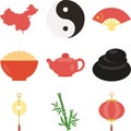 country of china clipart flat design vector set