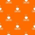 China food pattern vector orange Royalty Free Stock Photo