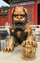 China Forbidden city lion vertical Royalty Free Stock Photo