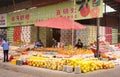 China: fruit market, Chongqing Royalty Free Stock Photo