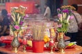 China Ghost Festival, Zhongyuan Purdue, believers, burning incense, praying, Purdue Royalty Free Stock Photo