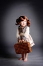 China girl of 1920s with lugga Royalty Free Stock Photo