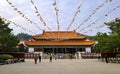 China Greater Bay Buddhism Buddhist Buddha Chinese Temple Religious Architecture Zhuhai Xiangzhou Putuo Temple Facade Landmark Royalty Free Stock Photo