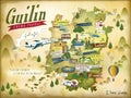 China Guilin travel map