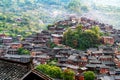 Qianhu Miao Village Diaojiao Building, Xijiang, Guizhou Royalty Free Stock Photo