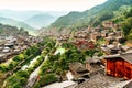 Qianhu Miao Village Diaojiao Building, Xijiang, Guizhou Royalty Free Stock Photo