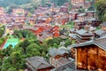 Qianhu Miao Village Diaojiao Building, Xijiang, Guizhou, China Royalty Free Stock Photo