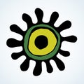 Corono virus bacterium. Vector drawing Royalty Free Stock Photo