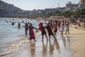 China, Hainan Island, Dadonghai Bay - December 1, 2018: Portrait of happy and cheerful group of Chinese young women, editorial