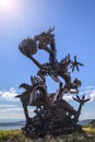 The Dragon Bronze in Yalong Bay  Sanya  China. There is a Dragon Bronze on the top of the Royalty Free Stock Photo