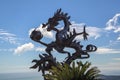 China, Hainan Island - December 1, 2018: The Dragon Bronze in Yalong Bay, Sanya, China. There is a Dragon Bronze on the top of the Royalty Free Stock Photo