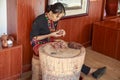 China Hainan Island Sanya Park Edge of the World - Tanya Hyjiao National Chinese craft in women fabric