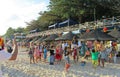 China, Hainan Province, Dadonghai Beach. January 20, 2018 Children`s holiday