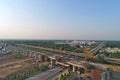 China high-speed railway construction scene. Royalty Free Stock Photo