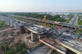 China high-speed railway construction site. Royalty Free Stock Photo