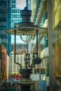 China, Hong Kong antique gas lamp in Duddell street Royalty Free Stock Photo