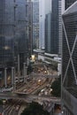 China Hong Kong office buildings and street Royalty Free Stock Photo